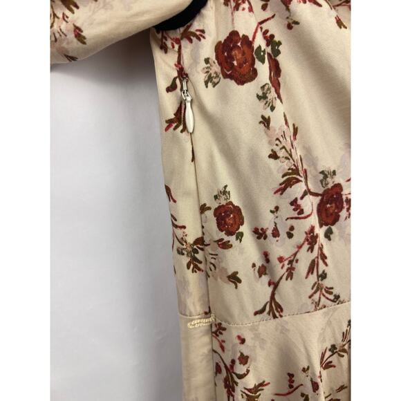 Lovers + Friends, Cindy Mini Floral Dress, Cream, Lyocell, Cottagecore Boho Fall - Picture 7 of 14